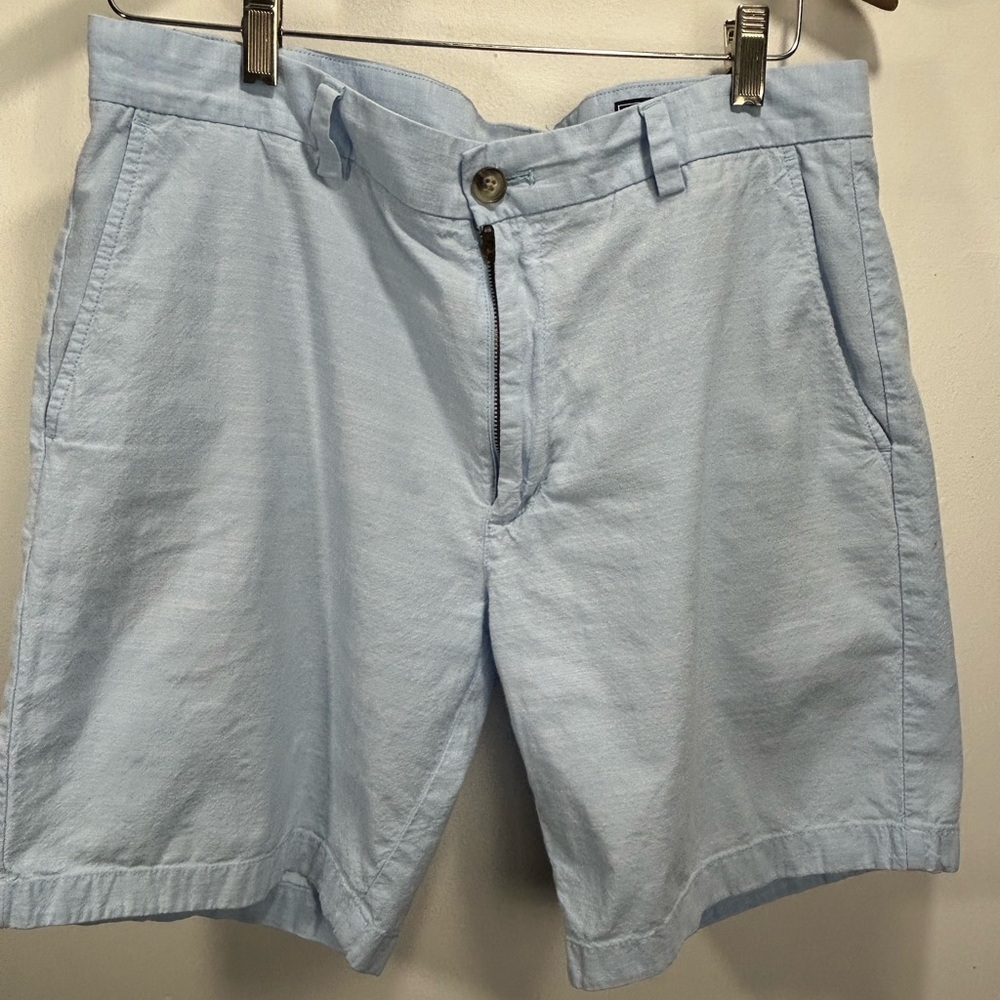 Vineyard Vines Men's Blue Breaker Flat Front Chino Shorts 34" Waist Cotton Blend